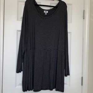 Black and thin striped blouse